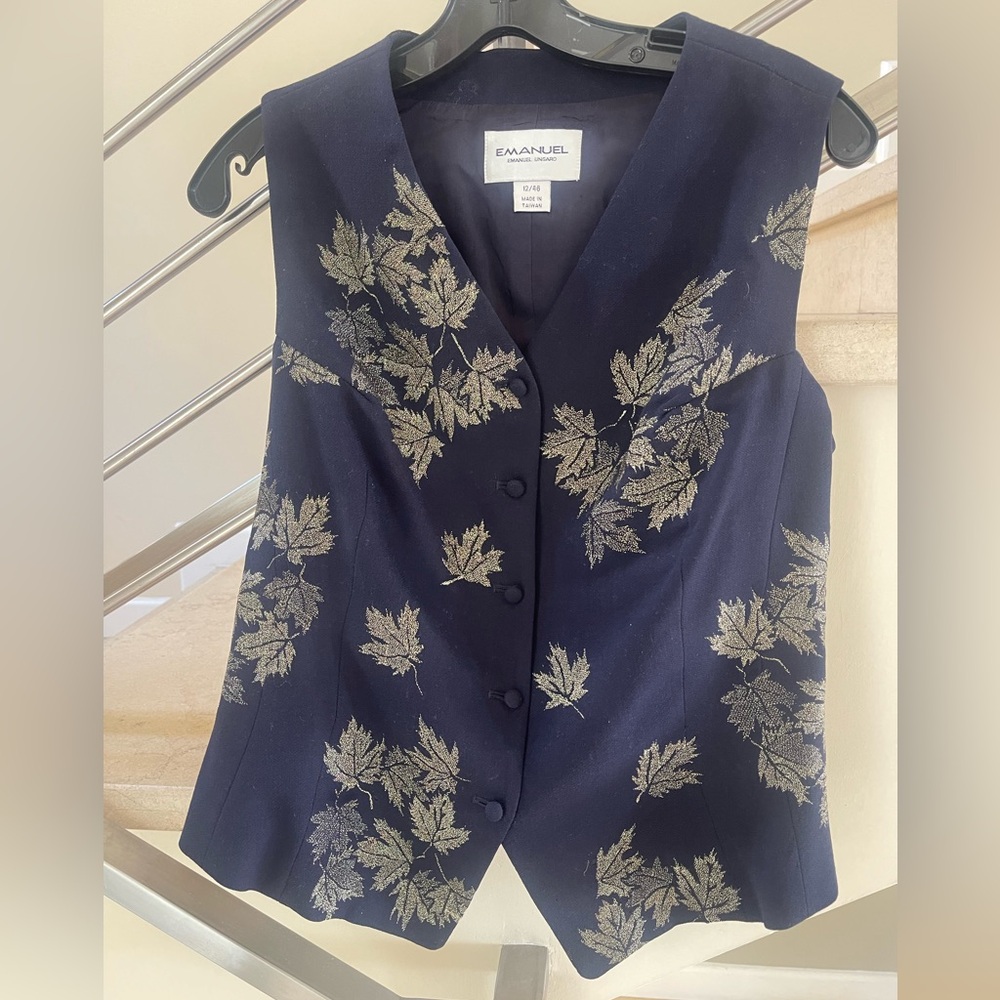 Vintage Emanuel UNGARO Navy Vest